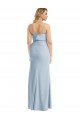 Strapless Overlay Bodice Crepe Maxi Bridesmaid Dress / Prom Dress with Front Slit Essex