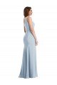 Bold One Shoulder Trumpet Maxi Formal Crepe Bridesmaid Dress / Prom Dress Essex