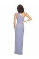 Floor Length One Shoulder Formal Crepe Bridesmaid Dress / Prom Dress with Pencil Skirt and Side Split Essex