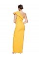 One Shoulder Floor Length Formal Crepe Bridesmaid Dress / Prom Dress with Thigh High Split Essex