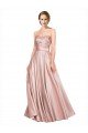 Long Plated Strapless Sweetheat Formal Stretch Satin Bridesmaid Dress / Prom Dress Essex