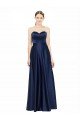 Floor Length Sweetheart Neckline Formal Stretch Satin Bridesmaid Dress with Belt Essex