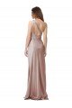 One Shoulder Black-Tie Floor Length Long Formal Stretch Satin Bridesmaid Dress / Prom Dress Essex
