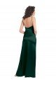 Long Slim Scoop Neck Formal Stretch Satin Bridesmaid Dress / Prom Dress with Open Back Essex