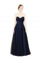 Draped Bodice Sweeheart Long Tulle Bridesmaid Dress Essex