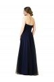 Draped Bodice Sweeheart Long Tulle Bridesmaid Dress Essex