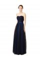 Elegant Lace and Tulle Long Strapless Bridesmaid Dress Essex
