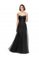 Long Tulle Bridesmaid Dress with Sweetheart Neckline and Belt Essex