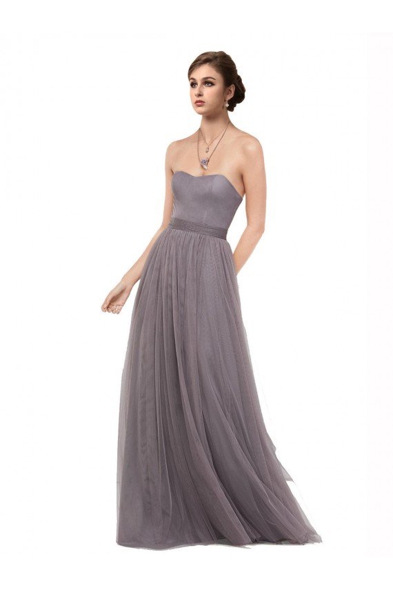 Strapless Tulle Bridesmaid Dress with Waistband Essex