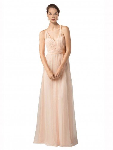Sweetheart A-Line Tulle Bridesmaid Dress with Shirred Bodice Essex