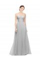 Long Twisted Sweetheart Neckline Tulle Bridesmaid Dress Essex