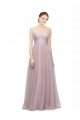 Sweetheart Neckline Long Tulle Bridesmaid Dress with Lace Bodice Essex