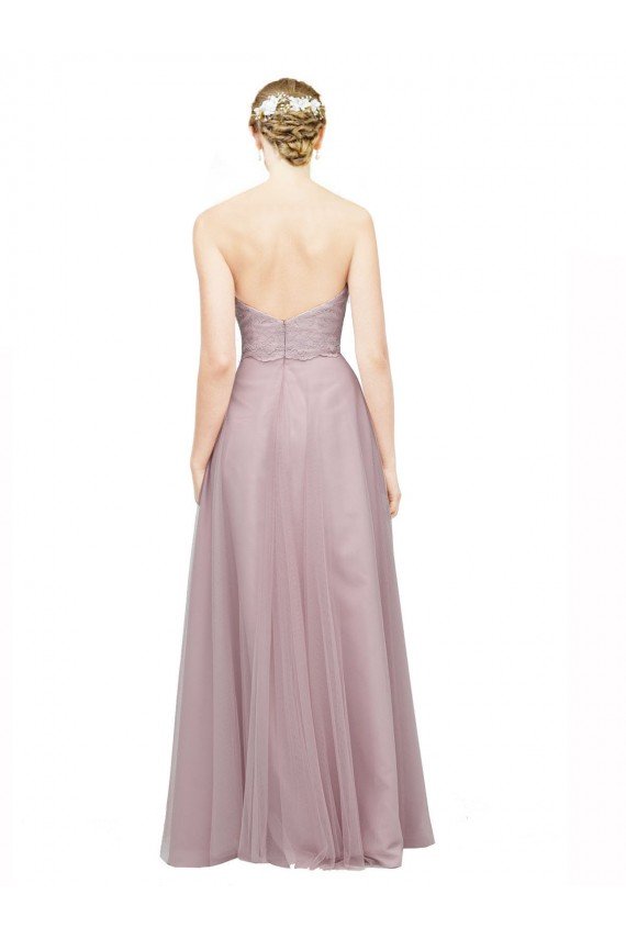 Sweetheart Neckline Long Tulle Bridesmaid Dress with Lace Bodice Essex