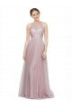 High Neck Long Tulle Bridesmaid Dress with Lace Bodice Essex