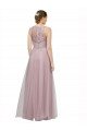 High Neck Long Tulle Bridesmaid Dress with Lace Bodice Essex