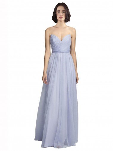 Spaghetti Strap Tulle Bridesmaids Dress with Ruched Bodice Essex