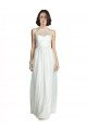 High Neckline Long Tulle Bridesmaid Dress with Illusion Front Essex