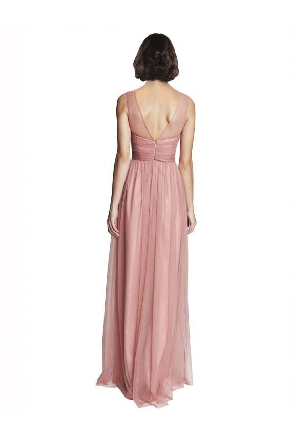 V-Neck Illusion Tulle Bridesmaids Dress Essex