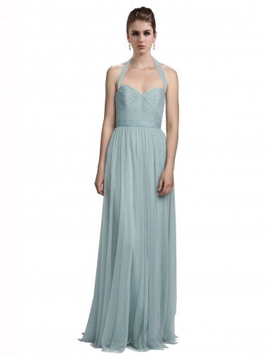 Halter Ruched Sweetheart Neckline Tulle Bridesmaid Dress Essex