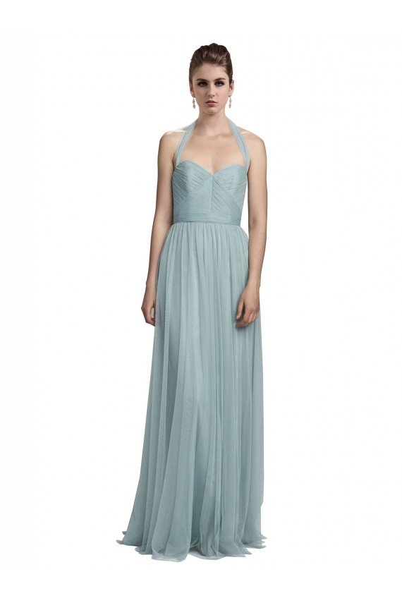 Halter Ruched Sweetheart Neckline Tulle Bridesmaid Dress Essex
