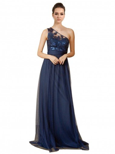 Sequined Floral Lace Sweetheart Tulle Bridesmaid Dress Essex