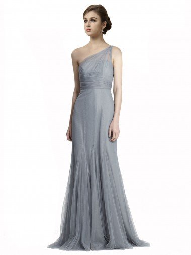 One Shoulder Tulle Fit and Flare Bridesmaid Dress Essex