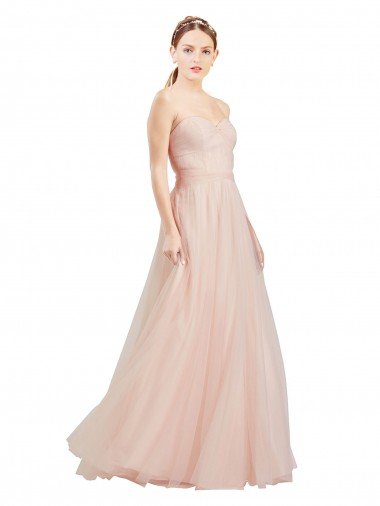 Floor Length Sweetheart Tulle Bridesmaid Dress with Open Back Essex