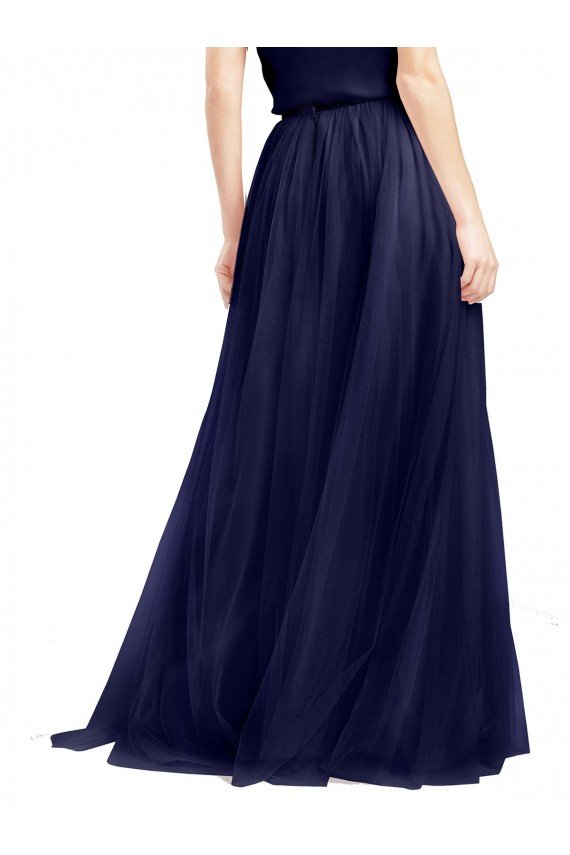 Long A-Line High Neck Halter Tulle Bridesmaid Dress Essex