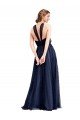 Floor Length Long Halter Pleated Tulle Bridesmaid Dress Essex