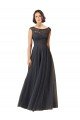 Long Bateau Tulle Bridesmaid Dress with Lace Bodice Essex