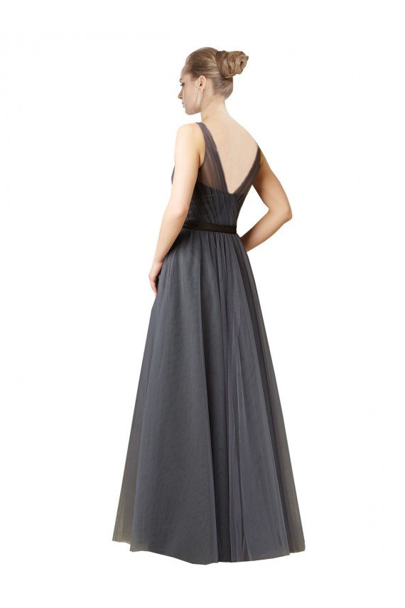 Sweetheart Long Tulle Bridesmaid Dress with Sash Essex