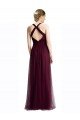 Long Tulle Bridesmaid Dress with Criss-Cross Bodice and Self Straps Essex