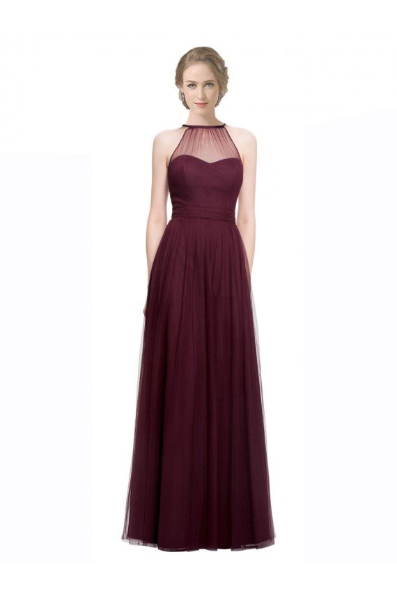 Full Length Soft Tulle Spaghetti Strap Bridesmaid Dress Essex