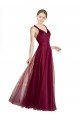 Long Sweetheart Tulle Bridesmaid Dress with Straps and Criss Cross Back Essex