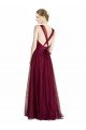 Long Sweetheart Tulle Bridesmaid Dress with Straps and Criss Cross Back Essex
