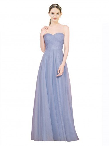Strapless Sweetheart A-Line Tulle Bridesmaid Dress with Low Back Essex