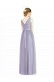 Wide Straps V-Neck Long Tulle Bridesmaids with Belt Essex