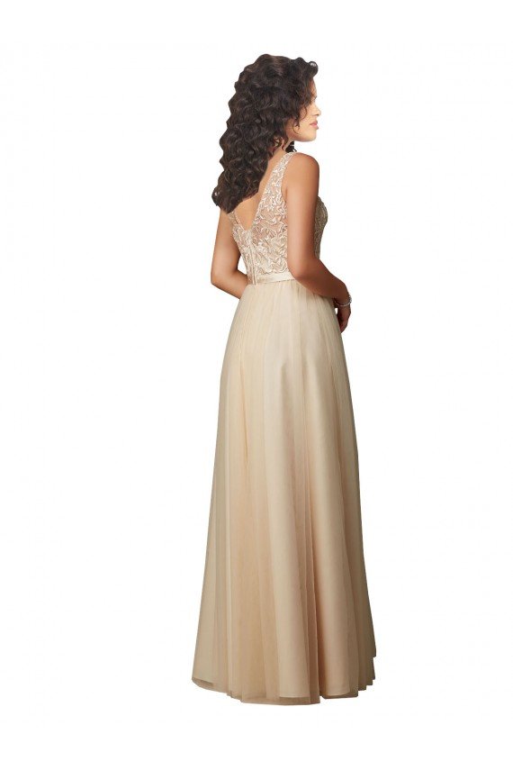 Long Tulle Bridesmaid Dress with Embroidery and Beading Essex