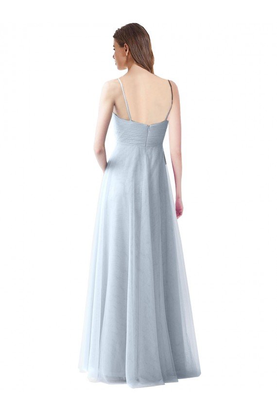 Wrapped Ruched Natural Waist Slim Soft Tulle Bridesmaid Dress Essex