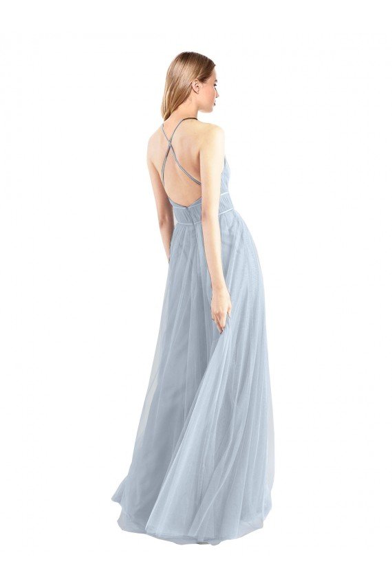 Halter Neckline Slim A-Line Tulle Bridesmaid Dress Essex