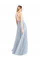 Halter Neckline Slim A-Line Tulle Bridesmaid Dress Essex