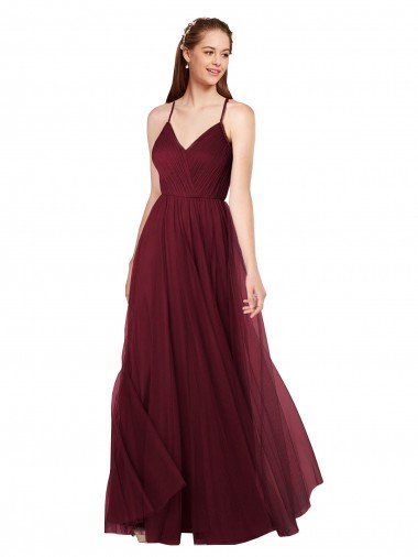 Beach-inspired Sweetheart Tulle Long Bridesmaid Dress Essex
