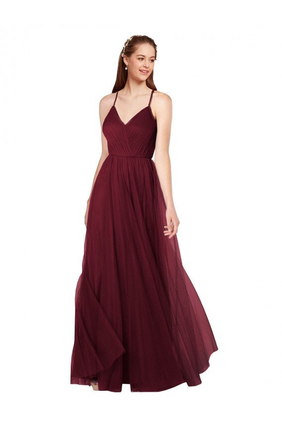 Beach-inspired Sweetheart Tulle Long Bridesmaid Dress Essex