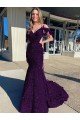 Cold Shoulder Sleeveless Long Court Train Velvet Sequin Prom Dress Essex