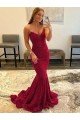 Sweetheart Sleeveless Long Sweep Train Velvet Sequin Prom Dress Essex