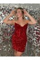 Sweetheart Sleeveless Short Velvet Sequin Prom Dress Essex