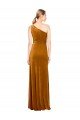 Sleek One Shoulder Long Formal Velvet Bridesmaid Dress / Prom Dress Essex