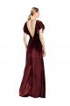 Flutter Sleeves Open Back Long Velvet Bridesmaid Dress / Prom Dress Essex