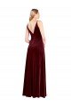 Faux Surplice Neckline Slim A-Line Long Velvet Bridesmaid Dress / Prom Dress Essex