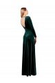 Plunging V-Neckline Long Sleeves Open Back Velvet Bridesmaid Dress / Prom Dress Essex